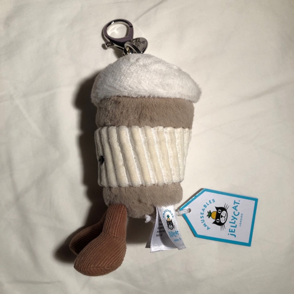 Jellycat Coffee-To-Go Bag Charm BNWT - Picture 4 of 4